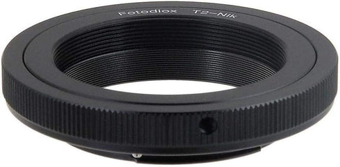 Fotodiox Lens Mount Adapter, Compatible with T-Mount (T/T-2) Thread Lenses to Nikon F-Mount Cameras
