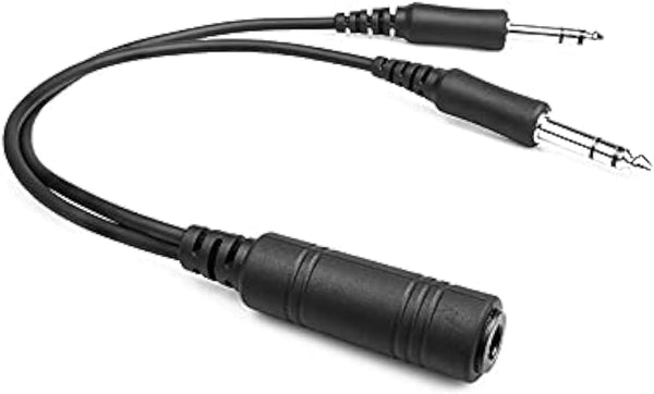 Helicopter U-174 Plug Aviation Headset to General Aviation Adapter Cable