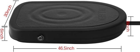 iKKEGOL Black Metal USB Foot Pedal Switch, Programmable Digital Hand Control Keyboard Mouse with 3 Color Rubber Mat