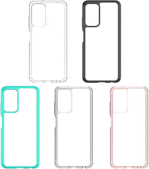 Sucnakp Premium Clear Back Panel + TPU Bumper Cover for Samsung Galaxy A03S Case, US Version (YKL Clear)