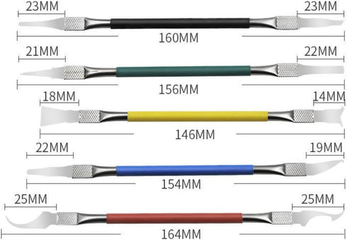 Metal Spudger Pry Tool with IC Chip Repair Tools, Thin Blade CPU Remover, 19 Pieces Pry Tools for Electronics