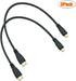 Seadream 2Pack 1Feet Micro HDMI Type D Male to Mini HDMI Type C Male Connector Adapter Cable