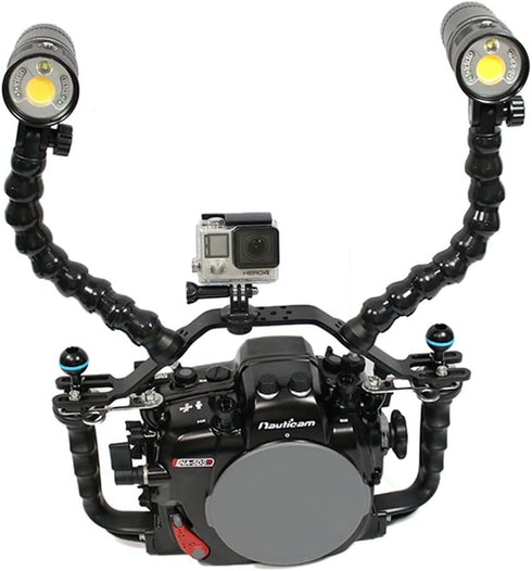 NS10-H Underwater Camera Housing Carrier Aluminum Material with Extra Two Ball Mount and Tripod Mount Adapter for