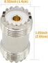 SO239 Barrel Connector, 6-Pack | PL259 Coupler UHF Female to Female RF Adapter for CB Ham Radio Antenna
