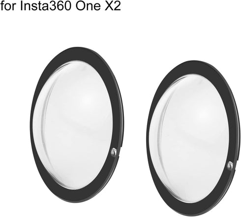 Puluz Compatible for Insta360 One X2 Sticky Lens Guards PC Protective Cover Cap for Insta 360 One X2 Waterproof 360 Action Camera Accessories