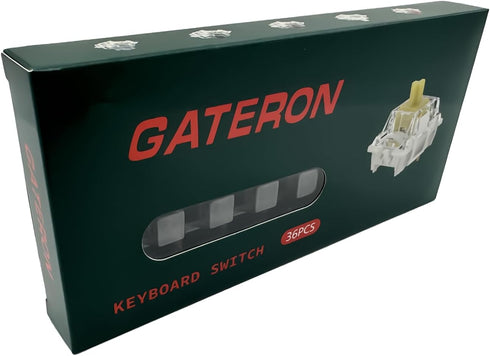 Gateron G Pro 3.0 Black Switches for Mechanical Keyboards, 5-Pin 60gf Linear/Pre Lubed/Silent/RGB Switches (36pcs,