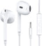 MOSWAG Wired Earbuds with Microphone, 3.5mm Jack, Ideal for Smartphones, Laptops, iPads, MP3 Players, and More.