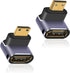 Poyiccot Mini HDMI to HDMI Adapter 8K, Up and Down Angled Mini HDMI Male to HDMI Female Adapter 8K 4K HDR 3D 48Gbps,
