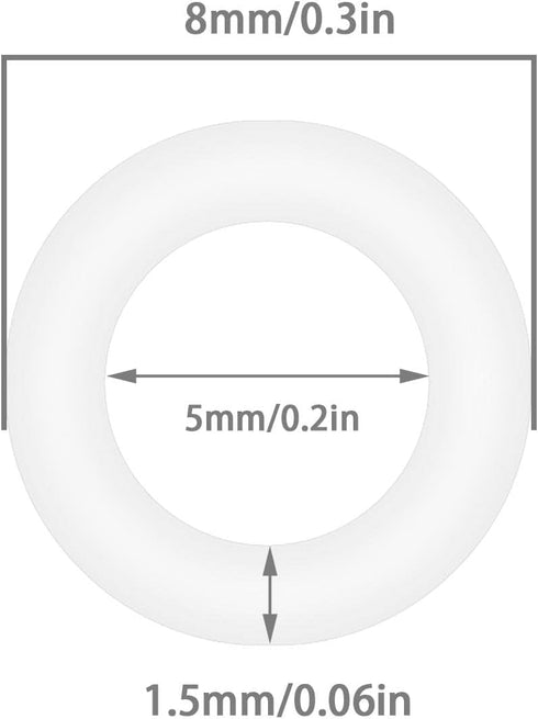 SING F LTD 500PCS Silicone O-Rings for Cherry MX Switch Keyboards, Mechanical Keyboard Sound Dampeners
