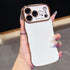 IDweel 17 for iPhone Pro Max Case for Women Girls, Luxury Cute Wave Frame Curly Shape with Love Heart Raised Camera