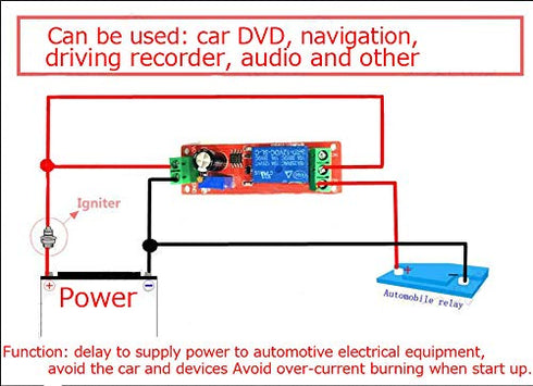 2PCS DC 12V NE555 Delay Timer Relay Switch Module, Adjustable 0 to 10 Seconds for Automotive Control