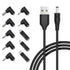 Belker 10-in-1 Universal 5V DC Power Cable,USB to DC 5.52.1mm Plug with