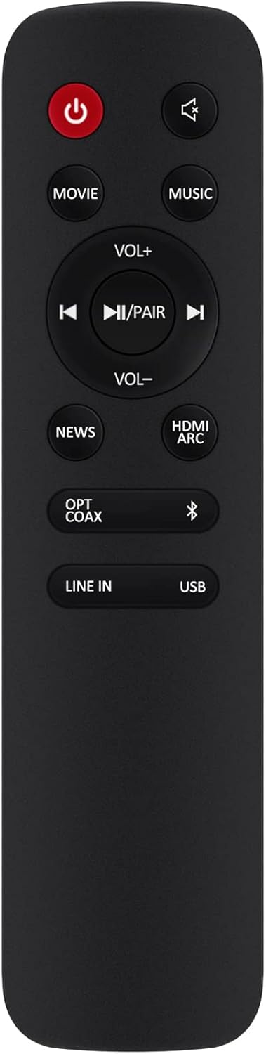 EN205A7H Replace Remote Control suitable for Hisense 2.0 Channel Soundbar HS205 Sound Bar Speaker System