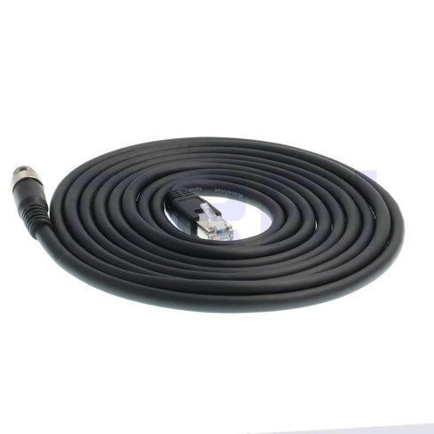 DRRI M12 4pin D-Code Male to RJ45 Ethernet Connector CAT6 Shielded Cable for Profinet & Ethernet/IP Networks