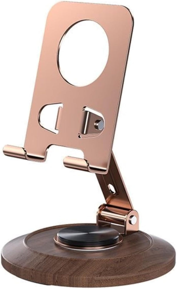 ZYEUNAGNB Adjustable Cell Phone Stand,360 Rotating Foldable Desktop Cellphone Stand with Anti-Slip Base