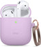 elago Silicone Case with Keychain for Apple AirPods Case 1 & 2, Front LED Visible, Supports Wireless Charging, Lavender