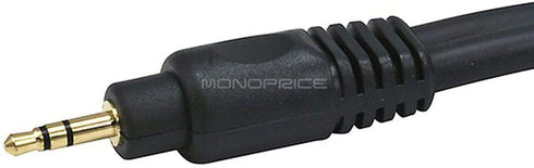 Monoprice Audio Cable - 1.5 Feet, Black | Premium Stereo Male to 2RCA Male 22AWG