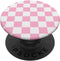 Cute Pastel Baby Pink Off White Checker Pattern Design PopSockets Swappable PopGrip