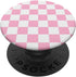 Cute Pastel Baby Pink Off White Checker Pattern Design PopSockets Swappable PopGrip