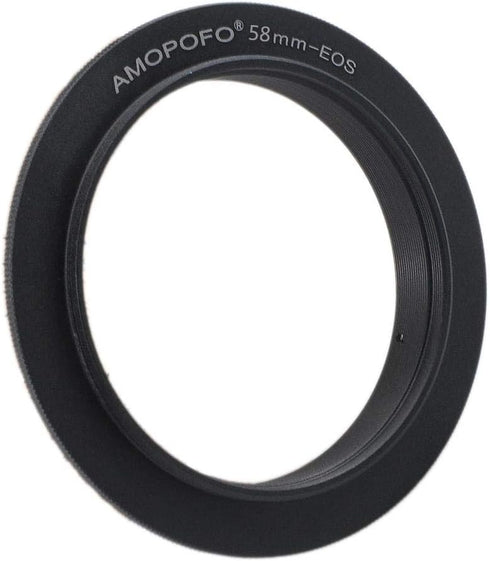 58mm Macro Lens Reverse Ring Compatible with EF-S 90D 80D 70D 60Da 60D 50D 40D 30D with EF-S 18-55mm Kit Lens