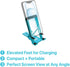 BLACK+DECKER Phone Stand for Desk - Folding Cell Phone Stand Holder - Adjustable and Portable, Folds Down Flat
