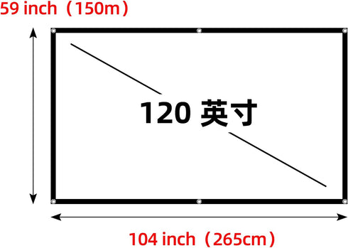 HUANYINGBJB Projector Screen - 4K 16:9 HD Foldable Double-Sided Portable Outdoor Indoor Screen for Movie Home Theater