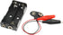 2Sets 2X 1.5V Battery Holder with T Type Wired Battery Alligator Clip Standard Snap Connector kit 3V Thicken Plastic Battery Case