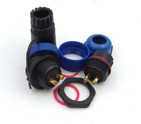 Uonecn 3 Pcs SP2110 2 Pin IP67 Waterproof LED Power Wire Connector Screw Press Aviation Connector