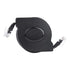 Sonew CAT6 Ethernet Cable - Adjustable Retractable RJ45 LAN Network Cable, High Speed, 2m/6.6ft, Black