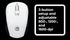 Manhattan Ergonomic Wireless & Bluetooth Mouse - 800/1200/1600 dpi, 3 Buttons with Scroll Wheel, Black & White