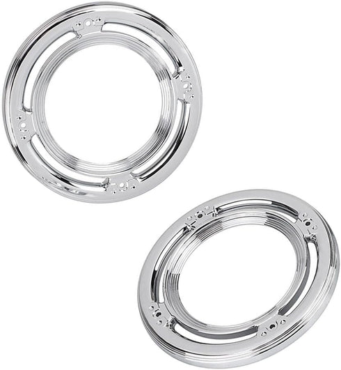 MASO Motorcycle Rear Speaker Accents Cover, Chrome Silver ABS Trim for Harley Electra Street Road Glide Trikes