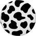 Cow Pattern Print PopSockets Standard PopGrip, Black White Design