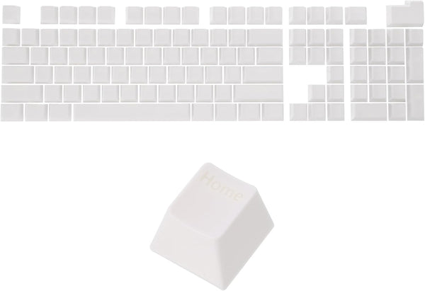 MECCANIXITY 108 Keys Pudding Keycaps Set, OEM Profile 60 Percent ABS for Mechanical Keyboard Layout, Cream White