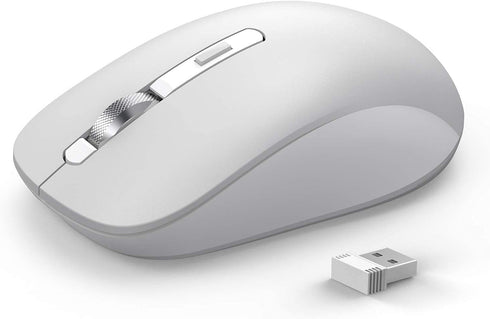 JOYACCESS Bluetooth Mouse, 2.4G Wireless Dual Mode Mouse for Laptop, MacBook, Windows, and Android - Gray