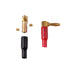 10pcs Right Angle Banana Plugs - 4mm/0.16" 90 Degree Speaker Connector in Red and Black for Audio Connections