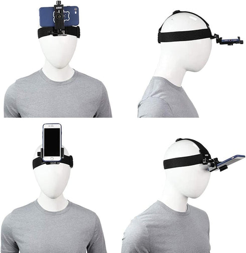 Pellking POV/Vlog Smartphone Head Strap Mount Kit, Compatible with iPhone, Samsung, Hero 1-9, DJI Osmo