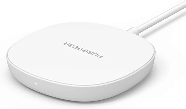 PureGear 15W Qi-Certified Fast Wireless Charging Pad for iPhone 12/12 Pro/12 Pro Max/12 Mini Compatible with MagSafe
