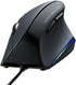 SANWA Wired Ergonomic Mouse, Optical Vertical Computer Mouse, 1000/1600 Adjustable DPI, Compatible with MacBook