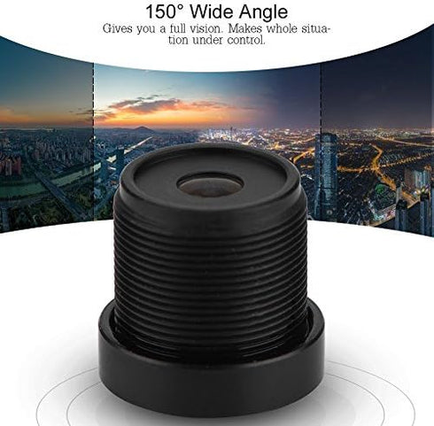 CCTV Camera Lens, 2.1mm Camera Lens 150 Wide Angle M12*0.5 IP Camera Lens for 1/3'' & 1/2.9'' CCD Chips, This Camera Lens with IR Night Vision Function
