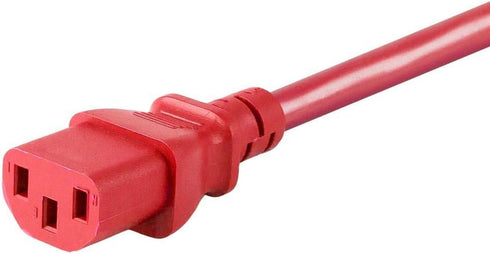 Monoprice 2ft Power Cord - NEMA 5-15P to IEC 60320 C13, 18AWG, 10A/1250W, 125V, 3-Prong, Red