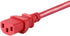 Monoprice 2ft Power Cord - NEMA 5-15P to IEC 60320 C13, 18AWG, 10A/1250W, 125V, 3-Prong, Red