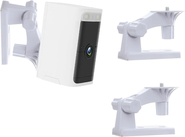 Camera Wall Mount for Wyze Battery Cam Pro, 180 Adjustable Ceiling Mounting Bracket, 2 Pack, White