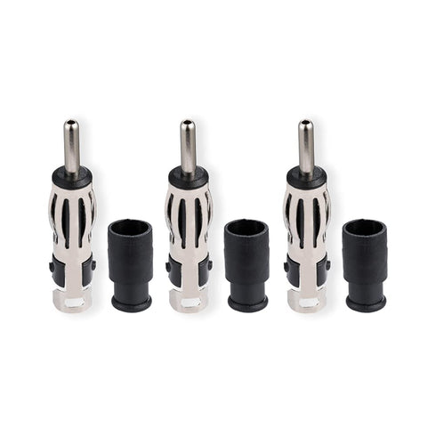 3PCS DIN Plug Crimp Connector Straight Adapter FM/AM Car Radio Antenna Connection DIN Plug Lantern Adapter for Cable RG58 RG174 FM/AM Digital Radio