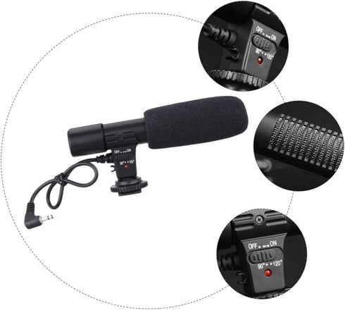 Gadpiparty Filmmakers Professional Interview Microphone for Camcorder and DSLR Wide Compatibility Durable Design
