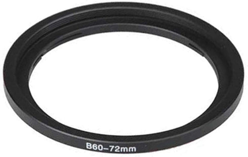 Fotodiox Bayonet 60 B60-72mm Step Up Filter Adapter Ring for Hasselblad, Anodized Black Metal Filter Adapter Ring