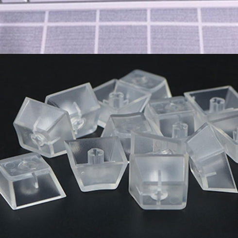 20 pcs Keycaps Replacement DIY Crystal Not Transparent Profile Blank Backlit Accessory for Mechanical Professional