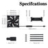 xiaoqijia 140mm 10 5V 12V IPX5 Quiet Fan with Speed USB Fan DC Waterproof Fan PC Fan Portable Cooling Fan for Tablet TV