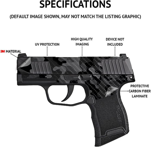 MightySkins Carbon Fiber Skin for Ruger LCP 380 - Daisies, Durable Vinyl Decal Wrap Cover