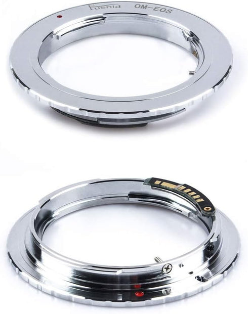 OM-EOS 9th Gen AF Confirm Lens Adapter Ring, for Olympus OM Lens to Canon EOS EF EF-S Mount Camera 7D 60D 70D 77D 80D 700D 750D 760D 800D 1000D 1200D 5D and More