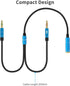 Headphone Splitter for Computer - 3.5mm Female to 2 Dual 3.5mm Male Audio Y Splitter Cable for Smartphone Headset to PC
